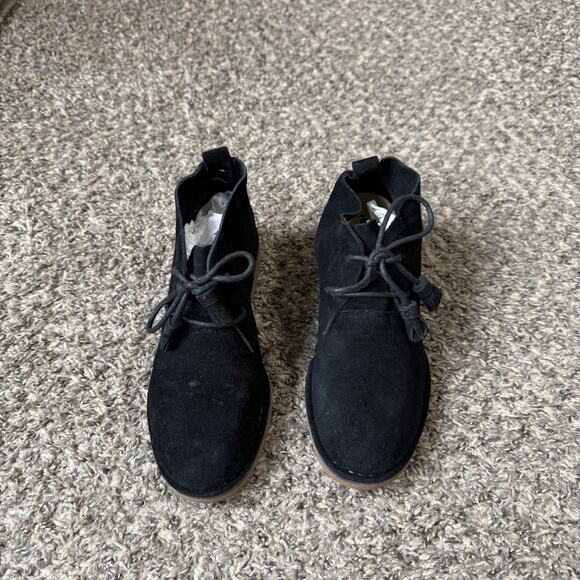 Hush Puppies Women's Cyra Catelyn Black Suede Lace Up Chukka Boots 7 W NEW READ - Picture 2 of 7